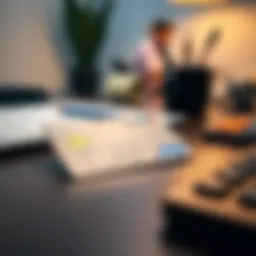 Close-up view of a payroll card on a desk