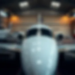 A sophisticated aircraft on display, showcasing its features and design.