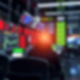 Visual representation of cryptocurrency exchange operations