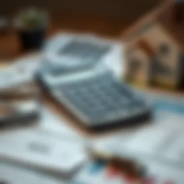 Financial Preparedness A calculator and financial documents for budgeting