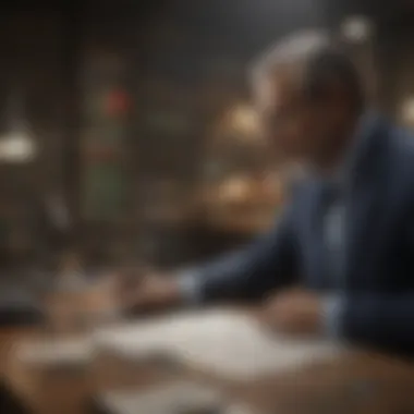 Financial Expert Analyzing Market Data Financial expert analyzing market data