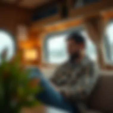 Reviewing Financing Options An individual reviewing financing options in a cozy setting