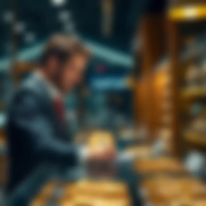 Customer service representative assisting a client in a jewelry store