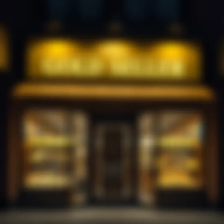 An elegant storefront for a reputable gold seller