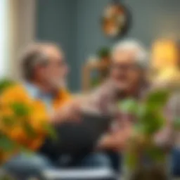 Couple discussing retirement options