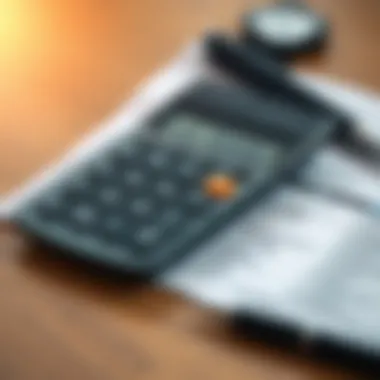 Calculating Your Financial Future A calculator with loan documents