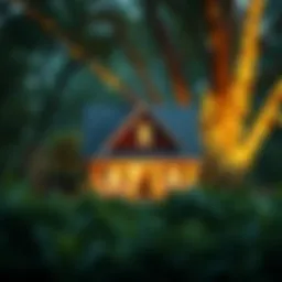 Conceptual illustration of a house representing home ownership