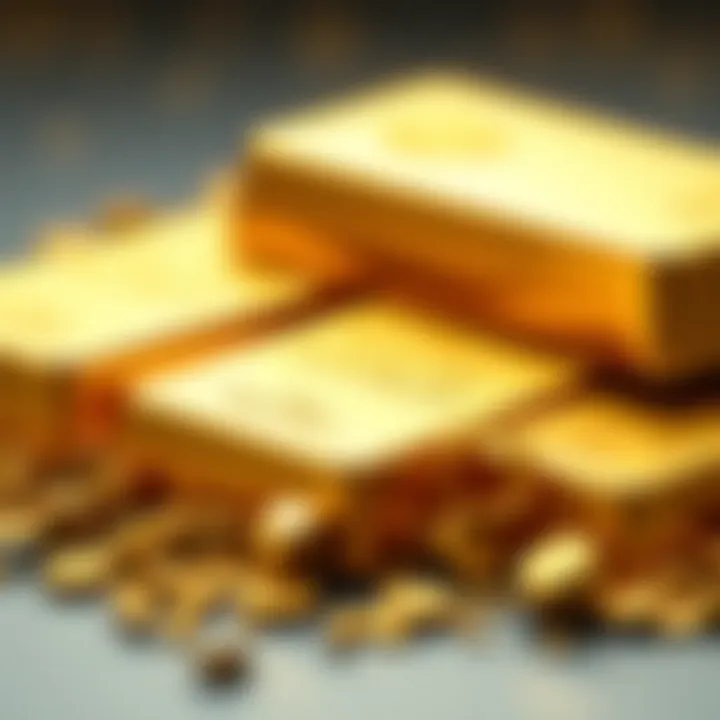 Golden bars representing wealth and investment