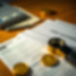 Illustration of a joint bank account concept with financial documents