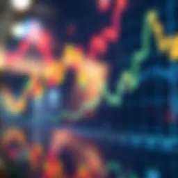 A vibrant stock market chart showcasing upward trends