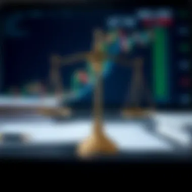Legal Considerations in Stock Transactions A balanced scale representing legal considerations in stock sales