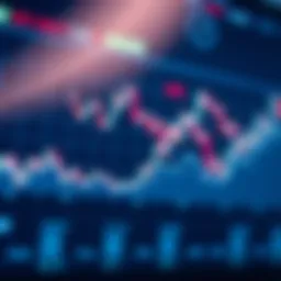 Graphs depicting stock market trends and fluctuations