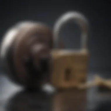 A broken lock symbolizing a breach of confidentiality