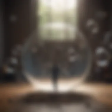 Psychological Dynamics Behind Bubbles Conceptual graphic illustrating psychological factors