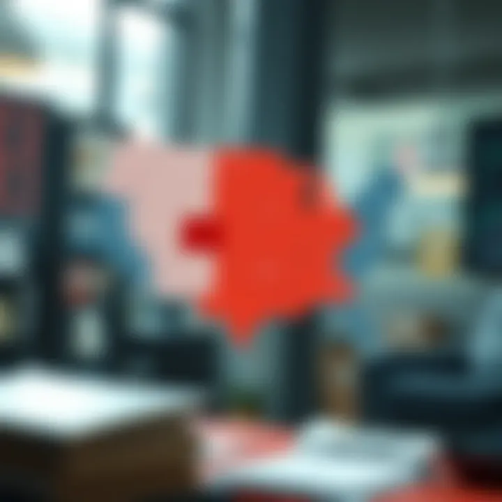 Map showing regional variations in tax services