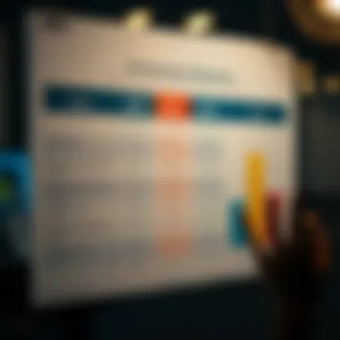 Comparison chart of different tax preparation services