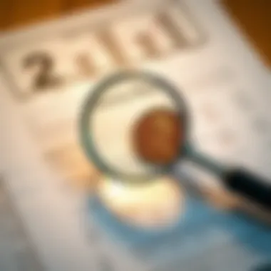 A conceptual image of a magnifying glass over a penny stock document