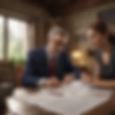 Heirs Reviewing Inheritance Documents Heirs reviewing property inheritance documents