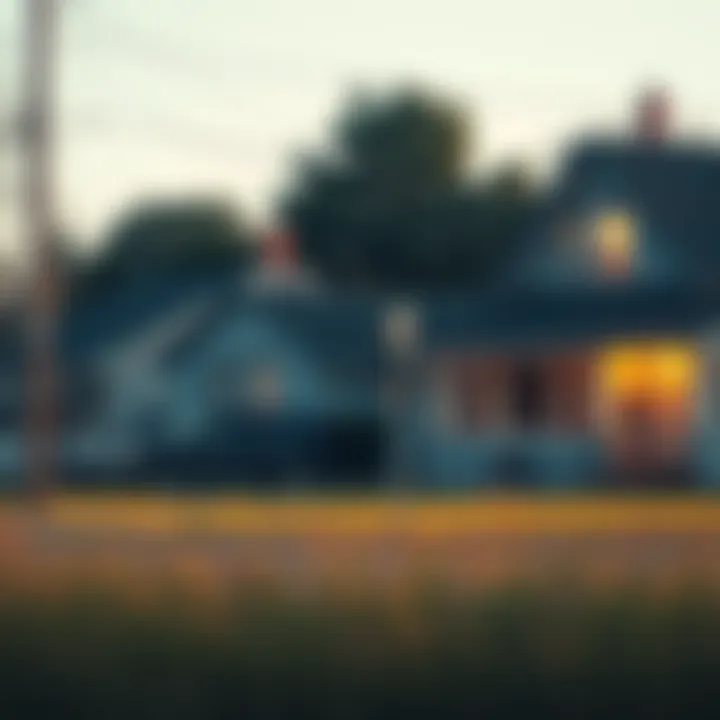 A visual representation of REO properties in a suburban setting