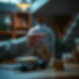 Conceptual illustration of saving money