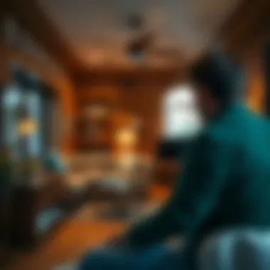 Evaluating Interior Features of a Property A close-up view of a house's interior features evaluated by an appraiser